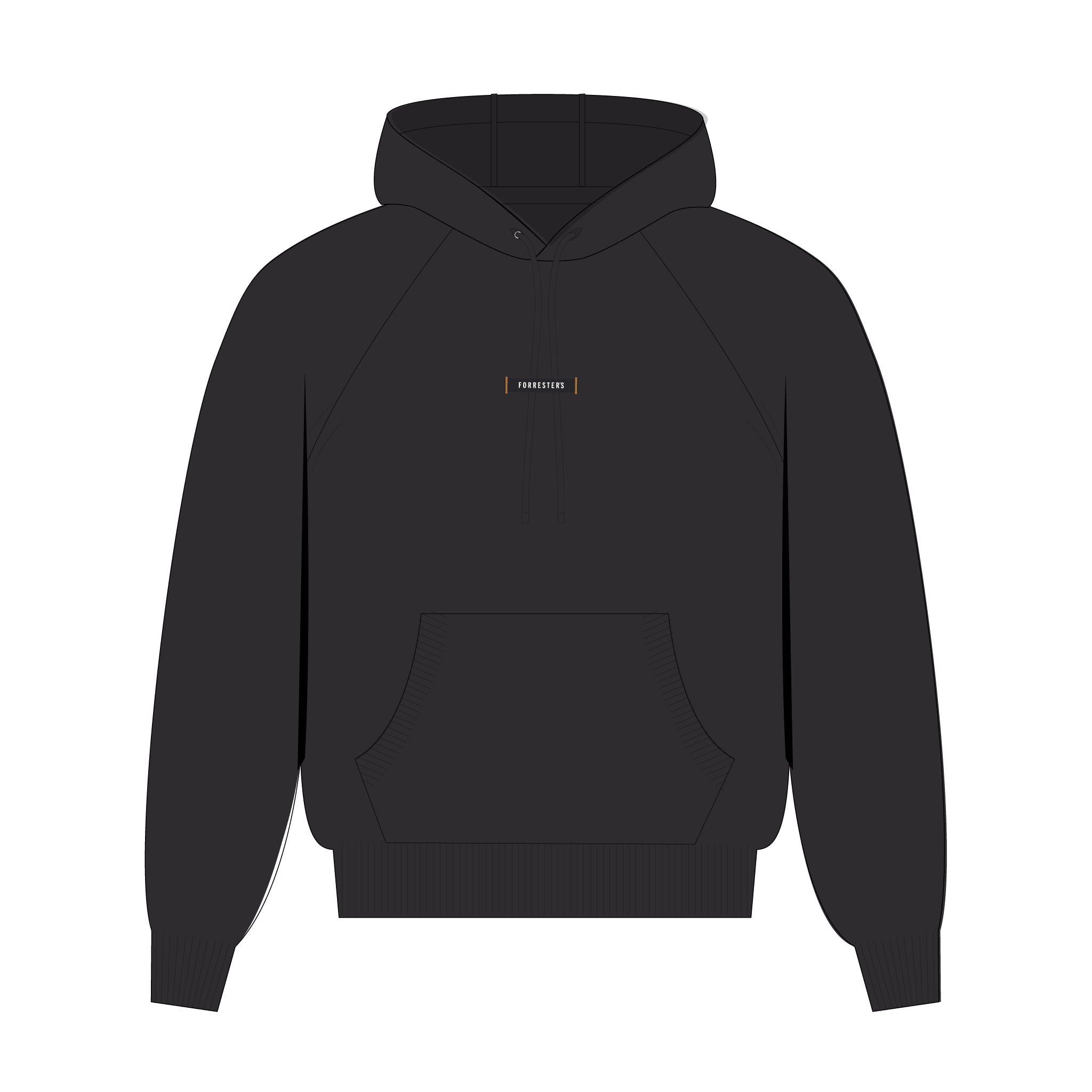 Range Sweater Hoodie - Jet Black